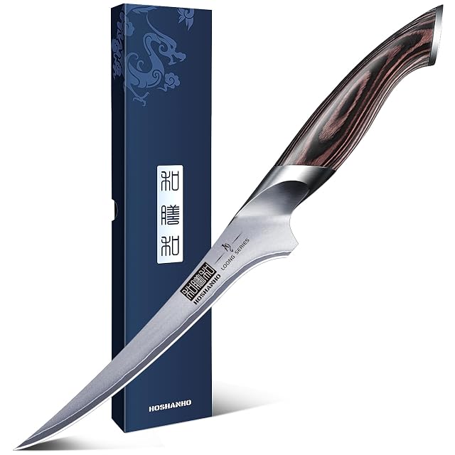Couteau à fileter et désosser HOSHANHO 18 cm à haute teneur en carbone