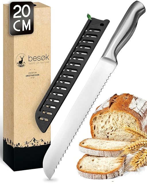 Couteau à pain denté en inox besøk 20 cm