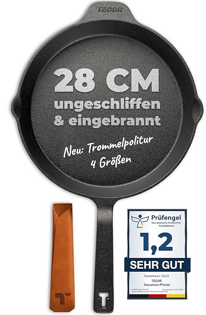 Poêle en fonte brute TECOR TC03_22 de 28 cm