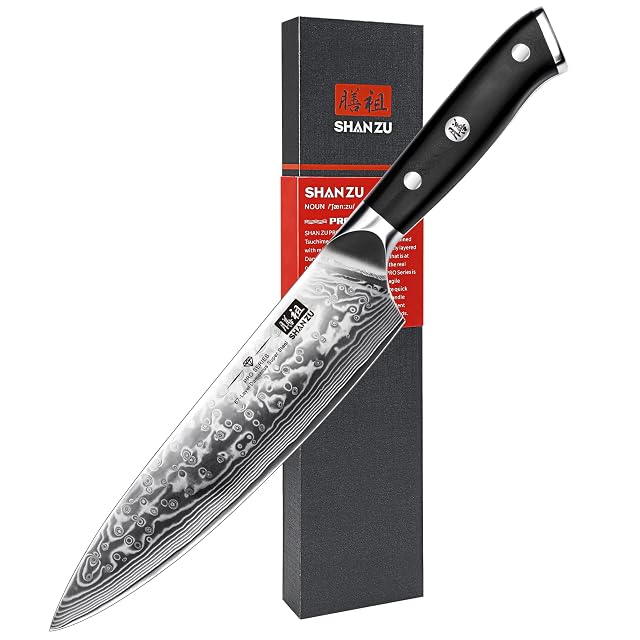 Couteau de chef Damas SHAN ZU de 20 cm