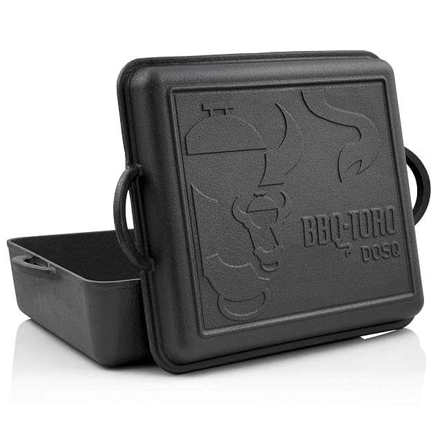 Cocotte rectangulaire en fonte BBQ-Toro de 10,5 litres