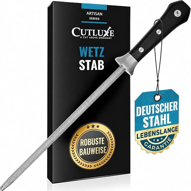 Fusil à aiguiser en acier allemand Cutluxe de 25 cm