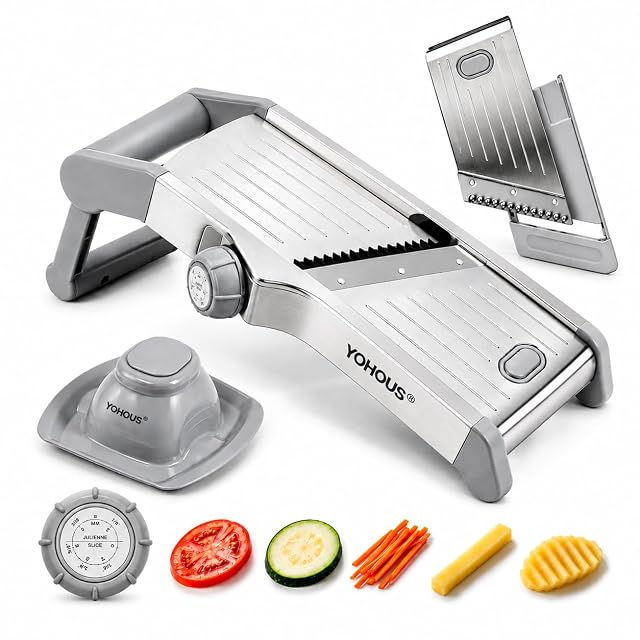 Mandoline réglable en inox YoHous