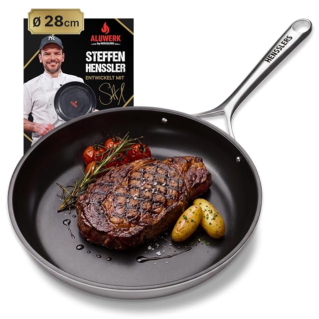 Poêle antiadhésive en céramique renforcée au titane ALUWERK SH20517 de 28 cm