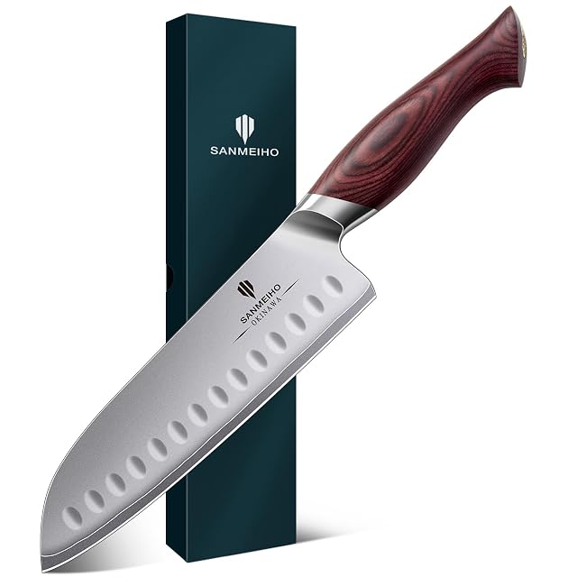 Couteau santoku japonais laminé SANMEIHO de 18 cm