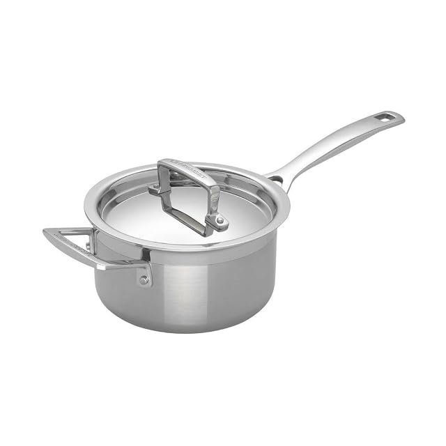 Casserole en inox tri-ply Le Creuset de 20 cm avec couvercle