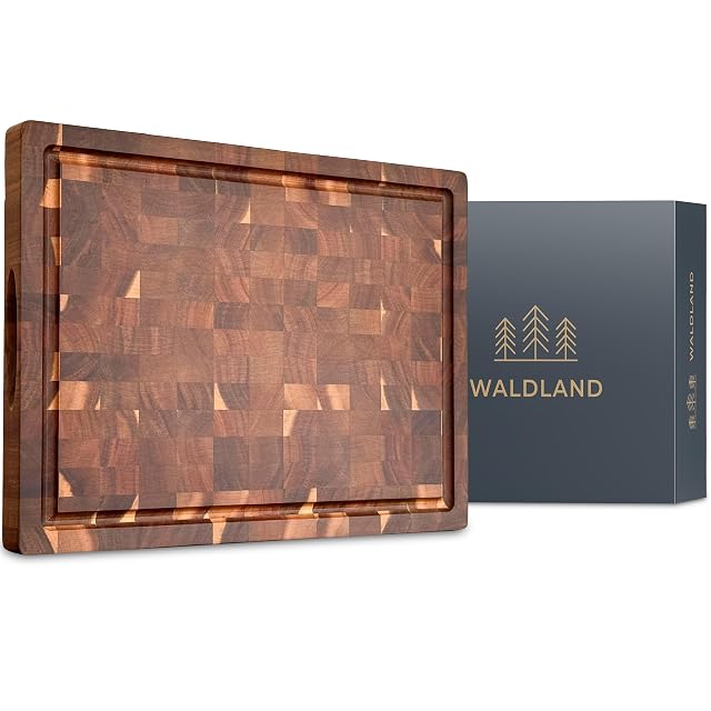 Planche à découper en acacia de bois de bout Waldland de 40 × 30 × 3 cm